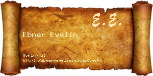 Ebner Evelin névjegykártya
